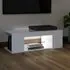  Comodă TV cu lumini LED, alb, 90x39x30 cm