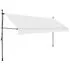  Copertină retractabilă manual cu LED, crem, 350 cm