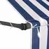  Copertină retractabilă manual cu LED, albastru & alb, 200 cm