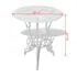  Set mobilier bistro, 3 piese, alb, aluminiu turnat