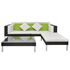  Set mobilier de grădină cu perne, 4 piese, negru, poliratan