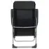  Scaune de camping pliante, 2 buc., negru, aluminiu