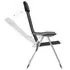  Scaune de camping pliante, 2 buc., negru, aluminiu