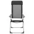  Scaune de camping pliante, 2 buc., negru, aluminiu