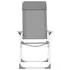  Scaune de camping pliante, 4 buc., gri, aluminiu
