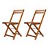  Set mobilier bistro pliabil, 3 piese, lemn masiv de acacia