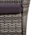  Set mobilier bistro, 3 piese, gri, poliratan
