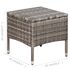  Set mobilier bistro, 3 piese, gri, poliratan