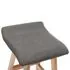  Scaune de bar, 2 buc., gri închis, material textil
