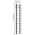  Suport sticle de vin montat pe perete, 12 sticle, negru, fier