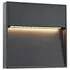  Lămpi de perete LED de exterior, 2 buc., negru, 3 W, pătrat
