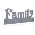  Cuier de perete FAMILY, gri, 74 x 29,5 cm