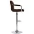  Scaune de bar, 2 buc., maro, material textil