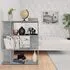  Bibliotecă/Separator, gri beton, 80x24x96 cm, lemn prelucrat