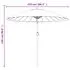  Umbrelă de soare de exterior, stâlp aluminiu, negru, 270 cm