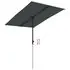  Umbrelă de soare de grădină cu stâlp aluminiu antracit 2x1,5 cm