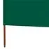  Paravan anti-vânt cu 9 panouri, verde, 1200 x 80 cm, textil