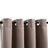  Draperii opace cu inele metalice, 2 buc., gri taupe, 140x225 cm