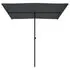  Umbrelă de soare de grădină cu stâlp aluminiu antracit 2x1,5 cm