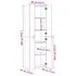  Dulap de birou, gri beton, 60x32x190 cm, lemn prelucrat