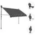  Copertină retractabilă manual cu LED, antracit, 250 cm