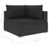  Set mobilier de grădină cu perne, 10 piese, negru, poliratan