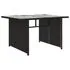  Set mobilier de grădină cu perne, 10 piese, negru, poliratan