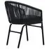  Set mobilier de bistro cu perne, 3 piese, negru, ratan PE  