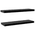  Rafturi de perete suspendate, 2 buc., negru, 120 x 20 x 3,8 cm