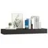  Raft de perete suspendat cu sertar, negru, 80 x 25 x 8 cm
