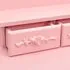  Set masă de toaletă cu taburet roz 50x59x136 cm lemn paulownia