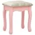  Set masă de toaletă cu taburet roz 50x59x136 cm lemn paulownia