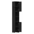  Dulap de baie, negru, 30x30x183,5 cm, lemn prelucrat