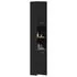  Dulap de baie, negru, 30x30x183,5 cm, lemn prelucrat
