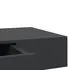  Raft de perete suspendat cu sertar, negru, 80 x 25 x 8 cm