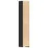  Dulap de baie, negru, 30x30x183,5 cm, lemn prelucrat