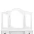  Set masă de toaletă cu taburet alb 80x69x141 cm lemn paulownia
