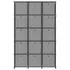  Raft expunere 15 cuburi, cutii, negru, 103x30x175,5 cm, textil