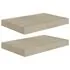  Rafturi de perete suspendate, 2 buc., stejar, 40x23x3,8 cm, MDF