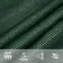  Pânză parasolar, verde închis, 4x4x4 m, HDPE, 160 g/m²