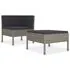  Set mobilier de grădină cu perne, 2 piese, gri, poliratan