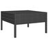  Set mobilier de grădină cu perne, 3 piese, negru, poliratan