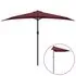  Umbrelă de balcon, tijă aluminiu bordo 300x155x223cm semirotund