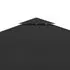  Acoperiș de pavilion, 2 niveluri, negru, 3x3 m, 310 g/m²