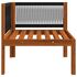 Set mobilier de grădină cu perne, 2 piese, lemn masiv de acacia