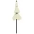  Umbrelă de grădină 3 niveluri, stâlp aluminiu, nisipiu, 2,5 m