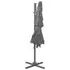  Umbrelă de soare 4 niveluri, stâlp aluminiu antracit 250x250 cm