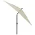  Umbrelă de soare 3 niveluri, stâlp aluminiu, nisipiu, 2,5x2,5 m