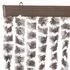  Perdea pentru insecte, gri taupe și alb, 100 x 220 cm, chenille