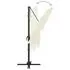  Umbrelă de soare 4 niveluri, stâlp aluminiu, nisipiu 250x250 cm